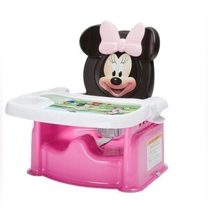 Disney Minnie Mouse Kids Booster Seat - Pink and Black